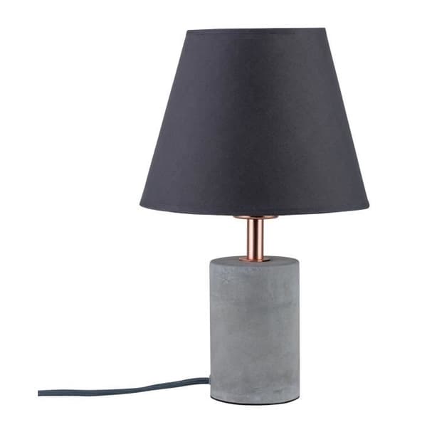 Paulmann 79622 Bordlampa Neordic Tem 1 ljuskälla med lampskärm i tyg / Koppar / Betong