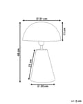 Miniatyrbilde 3 av 9: Bordlampe Svart Metall Jern ø 31 cm Kuppelformet lampeskjerm Kjegleformet lampefot Moderne stil Håndlaget Belysning Dekorasjon
