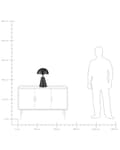 Miniatyrbilde 9 av 9: Bordlampe Svart Metall Jern ø 31 cm Kuppelformet lampeskjerm Kjegleformet lampefot Moderne stil Håndlaget Belysning Dekorasjon