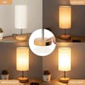 Miniatyrbild 4 av 6: Sänglampa med USB-laddningsportar, Touch Control 3 färgtemperaturer och minimalistisk skrivbordslampa, E27-lampor