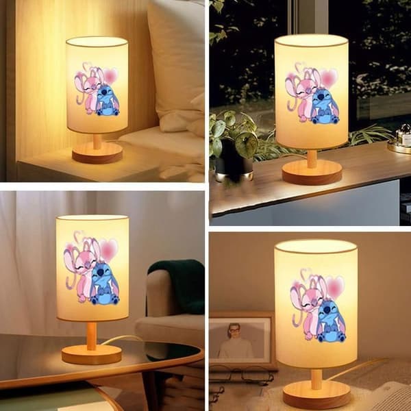 Sänglampa, Stitch Bordslampa Dimbar LED-bordslampa 3 färgtemperaturer Perfekt för vardagsrum, sovrum