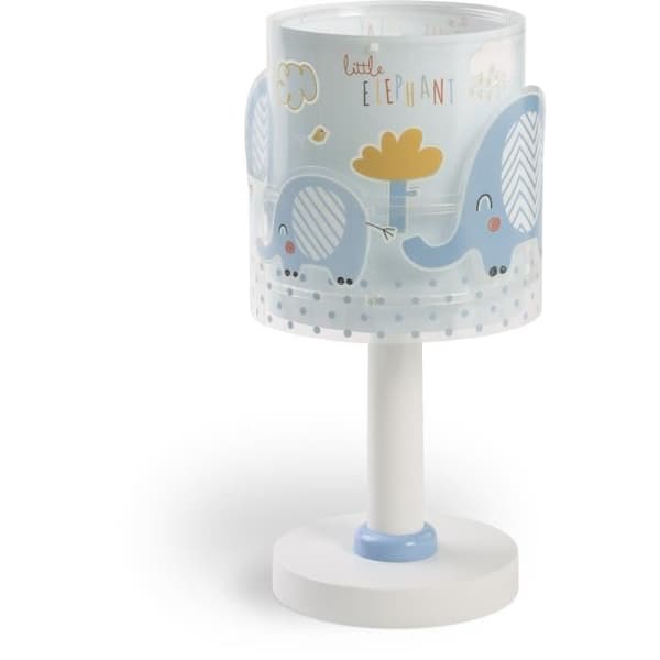 Dalber - Sänglampa för barn - Little Elephant - Elefantmotiv, L 15 cm, H 30 cm, Blå