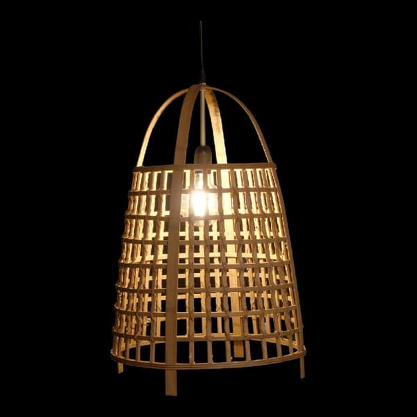 Taklampa DKD Home Decor Naturell Metall 50 W 220 V 42 x 42 x 63 cm