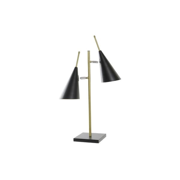 Bordslampa DKD Home Decor Svart Gyllene Metall 25 W 220 V 38 x 16 x 64 cm