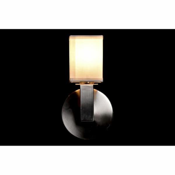 Vägglampa DKD Home Decor Silvrig Metall Polyester Vit 220 V 40 W (12 x 10 x 22 cm)