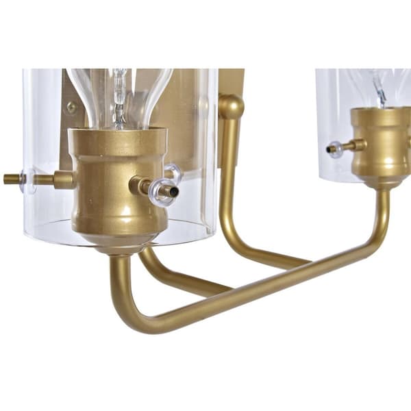 Vägglampa DKD Home Decor Glas Gyllene Metall 220 V 50 W (41 x 17 x 24 cm)