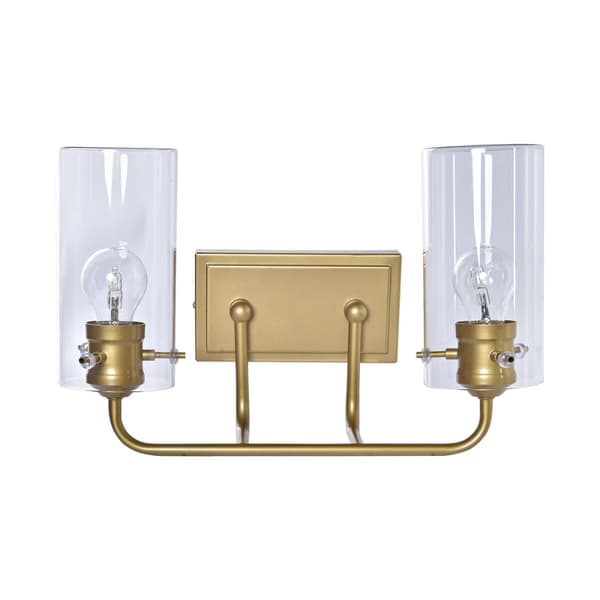 Vägglampa DKD Home Decor Glas Gyllene Metall 220 V 50 W (41 x 17 x 24 cm)