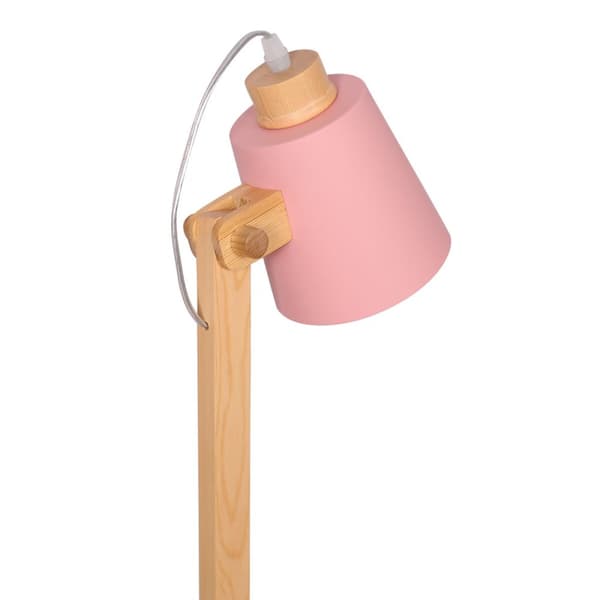 Bordslampa DKD Home Decor Grön Rosa Naturell Trä Metall 50 W 220 V 18 x 20 x 45 cm 15 x 20 x 50 cm (2 antal)