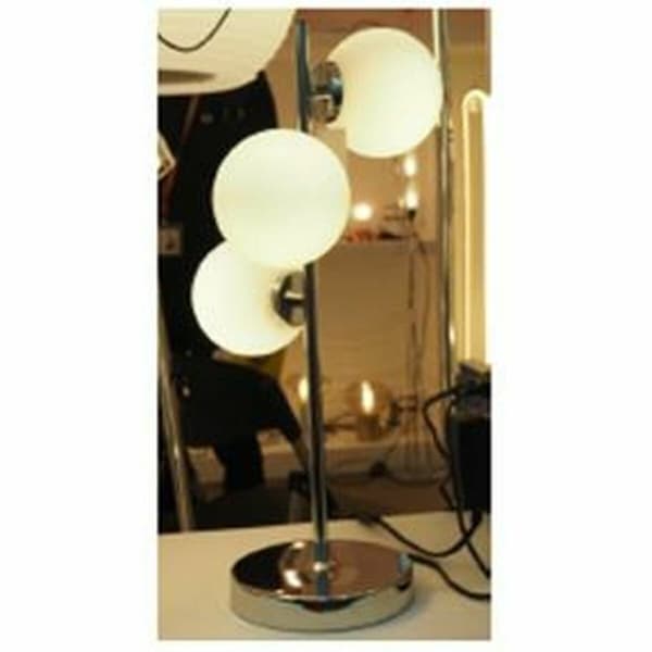 Bordslampa DKD Home Decor 26 x 26 x 59 cm Glas Silvrig Metall Vit 220 V 50 W 23 x 23 x 49 cm