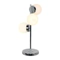 Miniatyrbild 1 av 2: Bordslampa DKD Home Decor 26 x 26 x 59 cm Glas Silvrig Metall Vit 220 V 50 W 23 x 23 x 49 cm