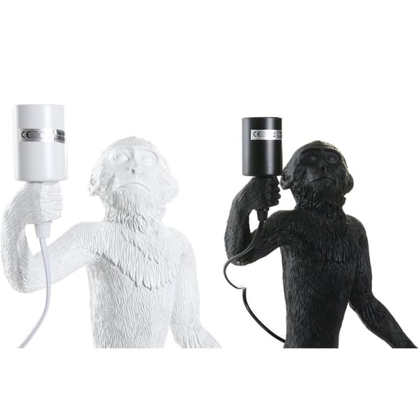 Bordslampa DKD Home Decor 31 x 34 x 55 cm Svart Vit Harts 220 V 50 W (2 antal)
