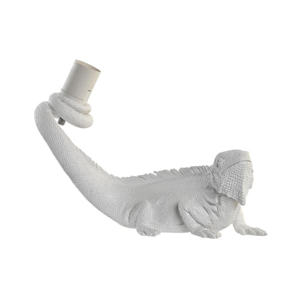 Vägglampa DKD Home Decor Vit 50 W Modern Leguan Ödla 220 V 14 x 22 x 31 cm 31 x 14 x 22 cm Vit