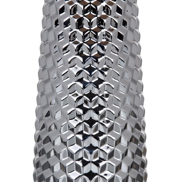 Bordslampa Beige Silvrig Säckväv Keramik 60 W 220 V 240 V 220-240 V 26 x 26 x 49,5 cm