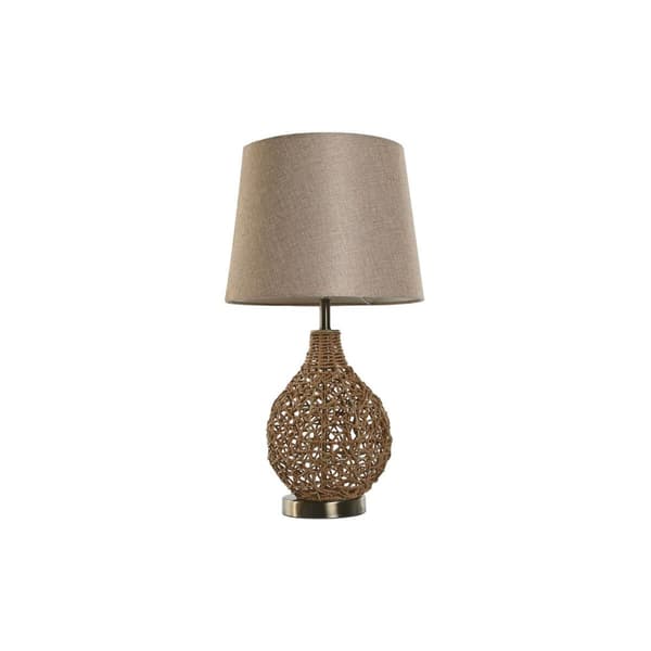 Bordslampa Home ESPRIT Brun Beige Gyllene Naturell 50 W 220 V 33 x 33 x 60 cm