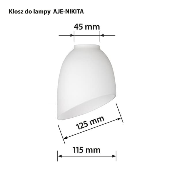 Lampskärm Activejet BENITA Vit Glas 26 x 12 x 12,5 cm