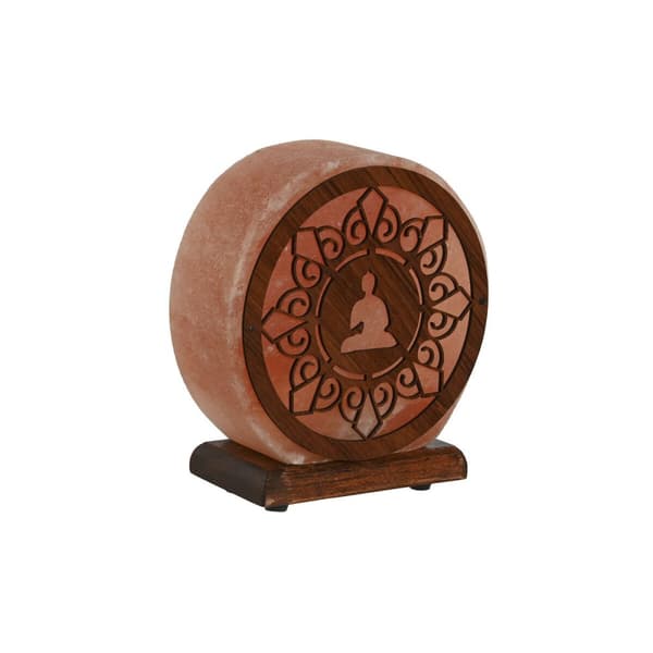 Bordslampa Home ESPRIT Brun Rosa Salt Mangoträ 15 W 220 V 16 x 7 x 18 cm