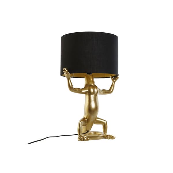 Bordslampa Home ESPRIT Svart Gyllene Harts 50 W 220 V 31 x 28 x 50 cm (2 antal)