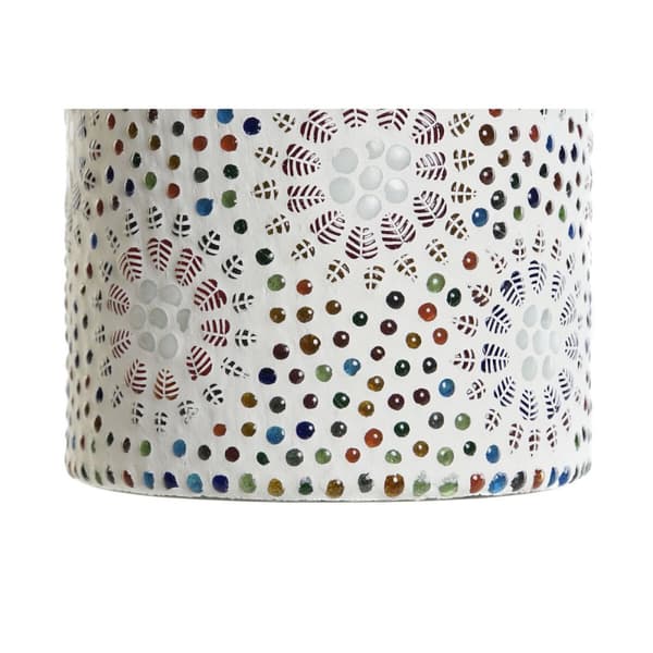 Bordslampa DKD Home Decor Vit Multicolour Aluminium Glas 40 W 220 V 15 x 15 x 18 cm