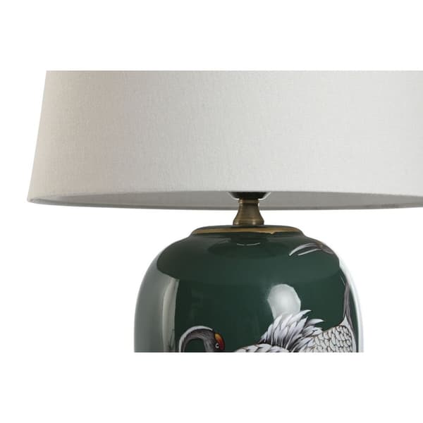 Bordslampa Home ESPRIT Vit Grön Turkos Gyllene Keramik 50 W 220 V 40 x 40 x 59 cm