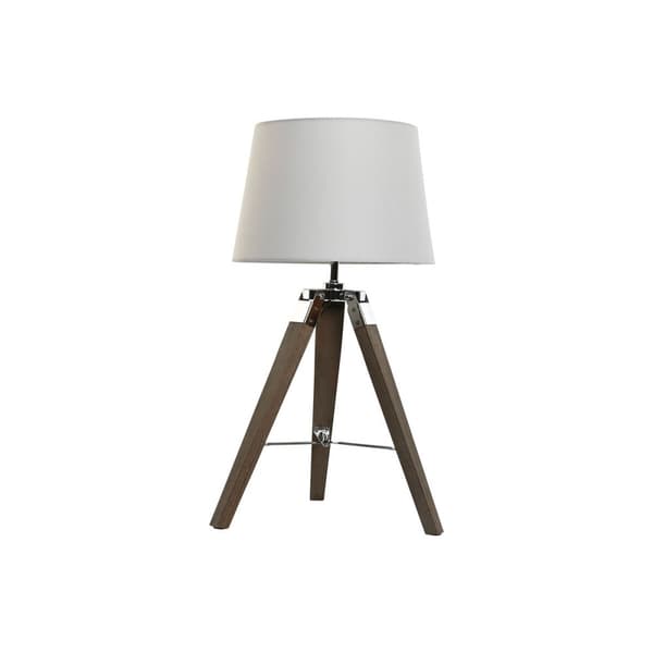 Bordslampa Home ESPRIT Vit Brun Trä 36 x 36 x 60 cm