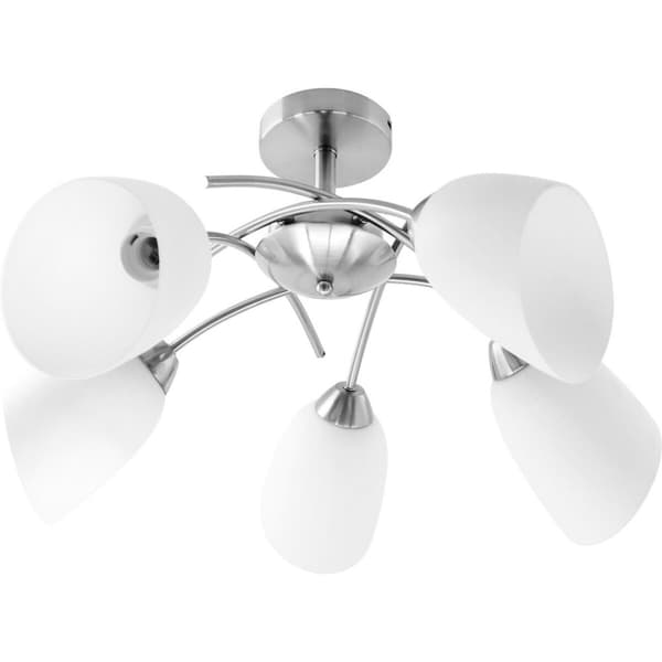 Taklampa Activejet NIKITA 5P Nikiel Vit ickel Metall Glas 200 W (1 antal)