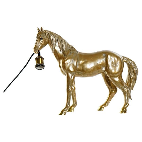 Bordlampe DKD Home Decor Harpiks 25W 220 V Gylden Hest (59.5 x 16.5 x 47 cm)
