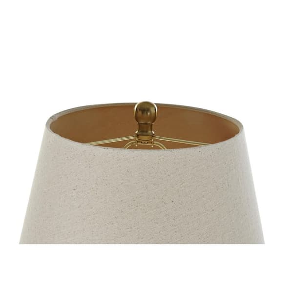 Gulvlampe DKD Home Decor Beige Gylden Metal Polyester (41 x 41 x 160 cm)