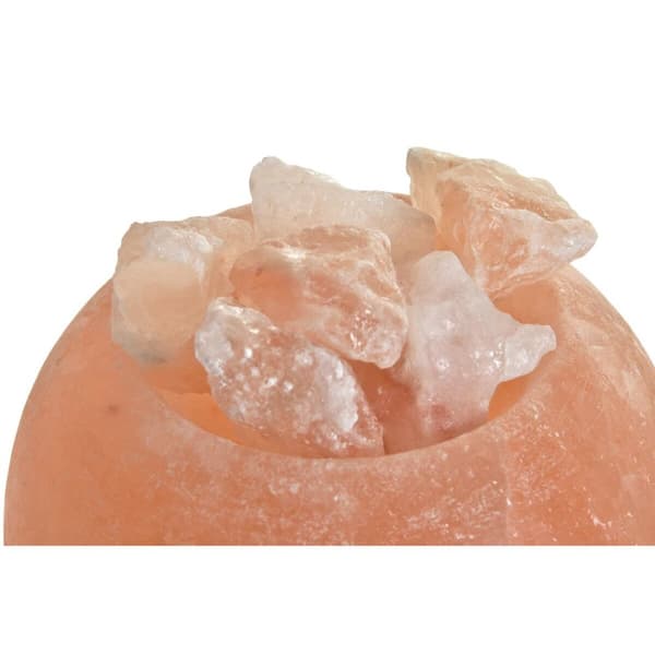 Lysdekoration DKD Home Decor Salt Orange 15 W 16 x 16 x 18 cm