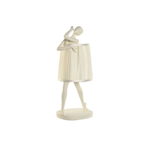 Bordlampe Home ESPRIT Hvid Harpiks 40 W 220 V 29 x 25 x 62,5 cm