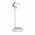 Miniatyrbillede 1 af 6: LED-lampe med højttaler og trådløs oplader Grundig Hvid 15 W 76 Lm Ø 12 x 34 cm Plastik 3-i-1