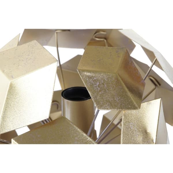 Bordlampe DKD Home Decor Gyllen 220 V 50 W Moderne Geometrisk (29 x 29 x 45 cm)