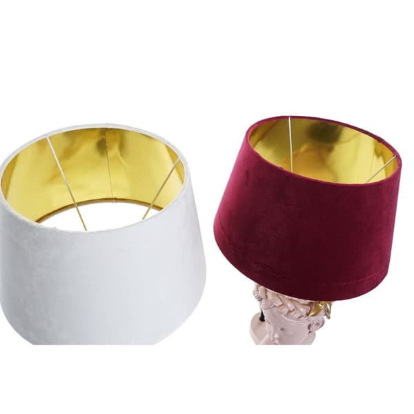 Bordlampe DKD Home Decor Rød Harpiks Lyse Rosa 220 V 50 W 30 x 30 x 49 cm (2 enheter)