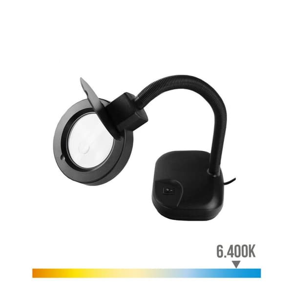 Flexo/Skrivebordslampe EDM 30287 Svart 12 W 650 Lm 14 x 32 cm Forstørrelsesglass for bord
