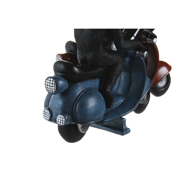 Bordlampe DKD Home Decor 24,5 x 10 x 23,5 cm Rød Blå Harpiks 220 V 40 W (2 enheter)