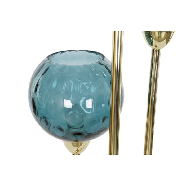 Gulvlampe DKD Home Decor Flerfarget Gyllen Metall Krystall 50 W 220 V 45 x 45 x 160 cm