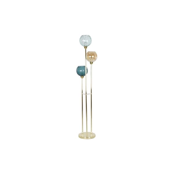 Gulvlampe DKD Home Decor Flerfarget Gyllen Metall Krystall 50 W 220 V 45 x 45 x 160 cm