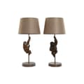 Miniatyrbilde 1 av 6: Bordlampe Home ESPRIT Brun Metall Harpiks 50 W 220 V 26 x 26 x 53,5 cm (2 enheter)
