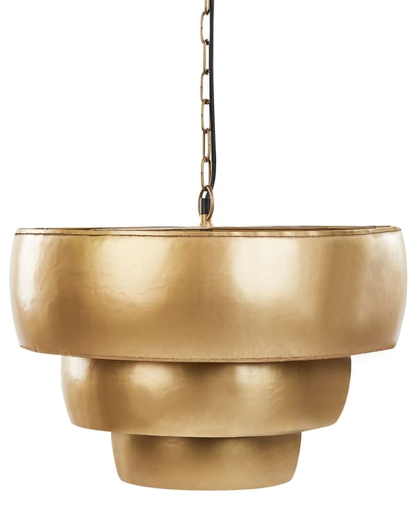 Pendellamper i gullmetall 65 x 151 cm Glamorøs stil Håndlaget belysning Taklampe