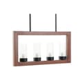 Pikkukuva 1 / 5: Kattolamppu DKD Home Decor Ruskea Alumiini Kristalli (52 x 6 x 26 cm)