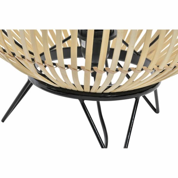 Pöytälamppu DKD Home Decor Musta Metalli Ruskea Bambu (36 x 36 x 37 cm)