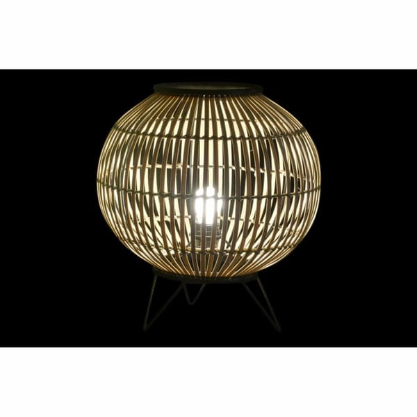Pöytälamppu DKD Home Decor Musta Metalli Ruskea Bambu (36 x 36 x 37 cm)