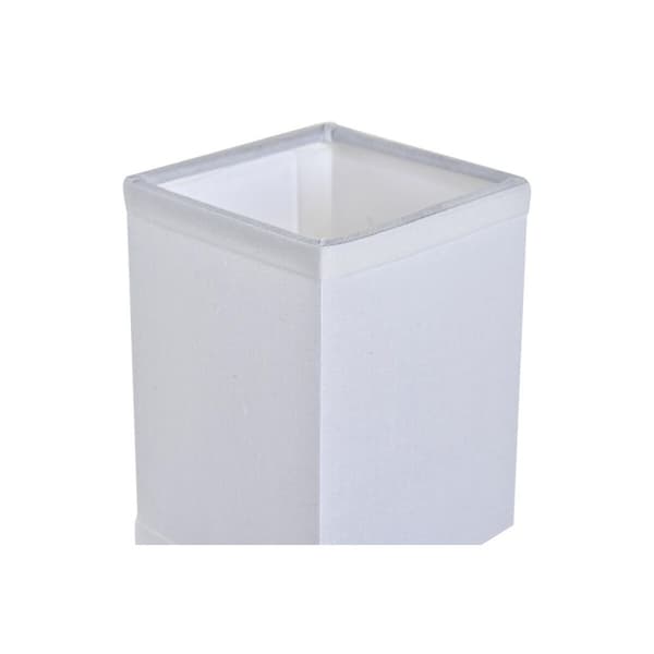 Seinälamppu DKD Home Decor Hopeinen Metalli Polyesteri Valkoinen 220 V 40 W (12 x 10 x 22 cm)