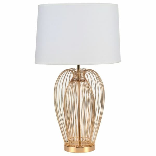 Pöytälamppu DKD Home Decor Metalli Valkoinen 220 V 35 x 35 x 63 cm 50 W (2 osaa)