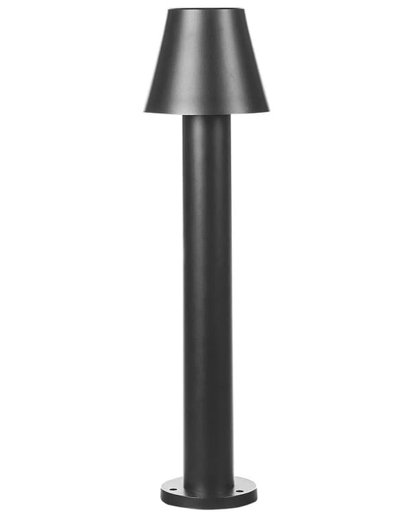 Pylväsvalaisin musta alumiini ⌀ 12 x 60 cm LED-valo ulos pyöreä moderni tyyli