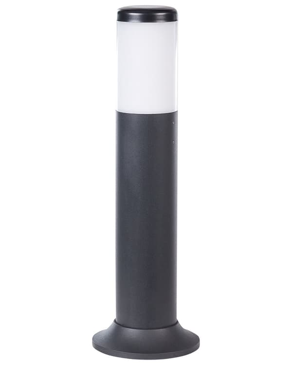 Set om 2 Pollarlampor Svart Syntetiskt Material 49 cm Vägbelysning Utomhus Trädgårdsbelysning Modern Design