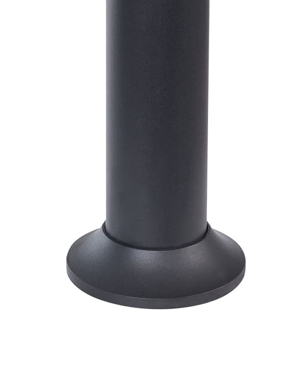 Set om 2 Pollarlampor Svart Syntetiskt Material 49 cm Vägbelysning Utomhus Trädgårdsbelysning Modern Design