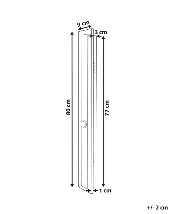 Utomhus LED-vägglampa Svart 80 cm Stål Akryl med rörelsesensor Modern design