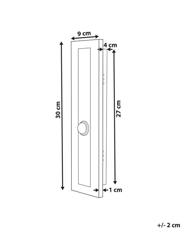 Utomhus LED-vägglampa Guld 30 cm Stål Akryl Modern design