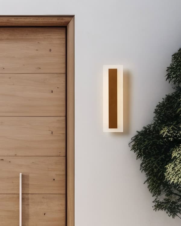 Utomhus LED-vägglampa Guld 30 cm Stål Akryl Modern design