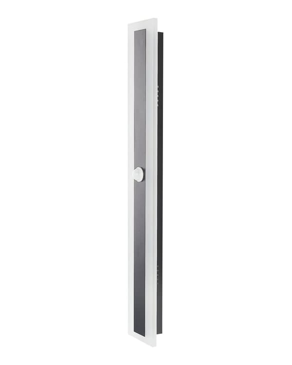 Utomhus LED-vägglampa Svart 60 cm Stål Akryl med rörelsesensor Modern design